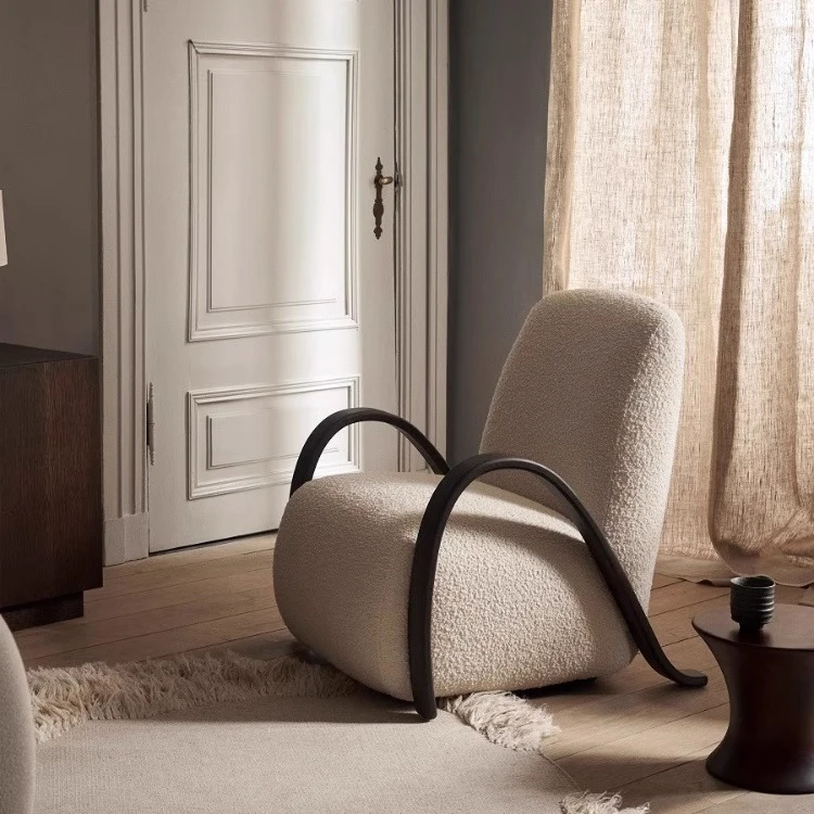 法式中古复古北欧休闲沙发椅，阳台沙发边高级搭配简约独特设计款