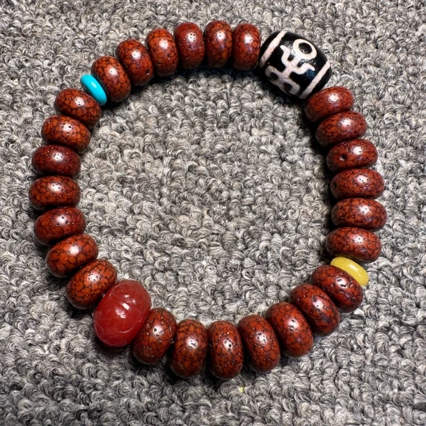 星月菩提26颗手串文玩好物玄月药片回流藏族酥油供11mm±