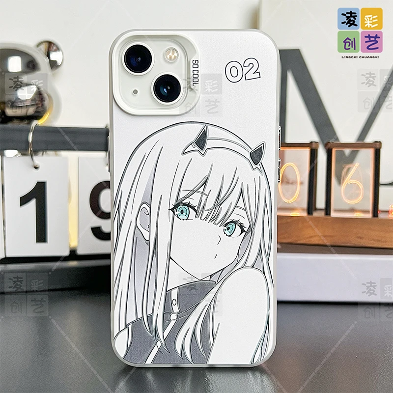 凌彩创艺适用苹果华为小米二次元动漫国家队黑白线稿02IMD彩银壳