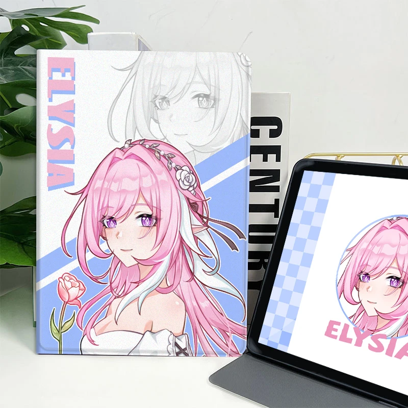 凌彩创艺苹果安卓蚕丝纹平板壳崩铁周边爱莉希雅学生平板壳