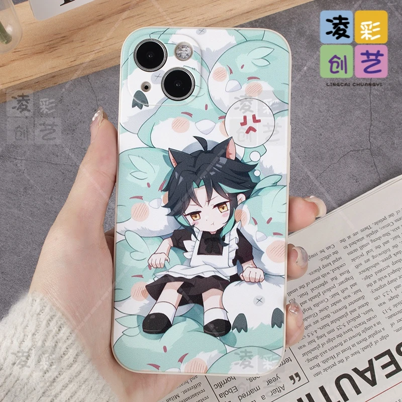 凌彩创艺苹果15oppo荣耀vivo华为手机壳二次元游戏魈直边防摔软套