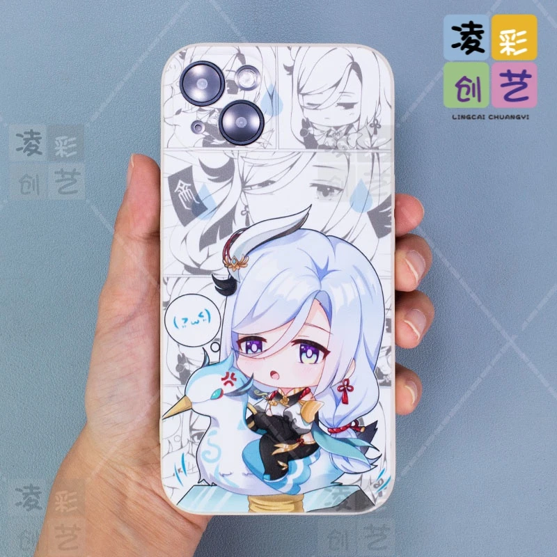 凌彩创艺苹果oppo荣耀vivo华为手机壳二次元游戏申小鹤直边保护套