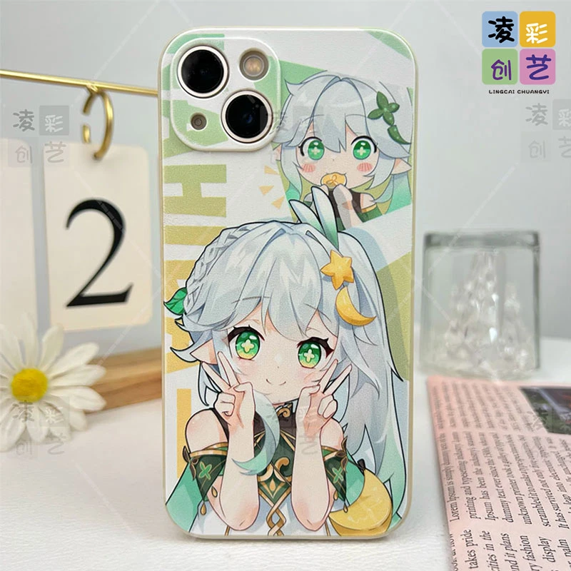 凌彩创艺苹果15oppo荣耀vivo华为手机壳二次元游戏草神直边保护套