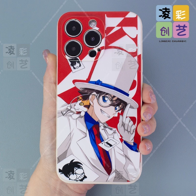 苹果15oppo vivo华为荣耀小米手机壳新年怪盗基德直边古董白软套