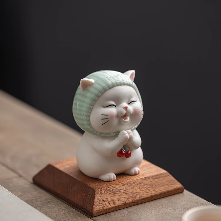 陶瓷卡通龙招财神兽吉祥物摆件客厅玄关酒柜桌面装饰品生肖龙摆设