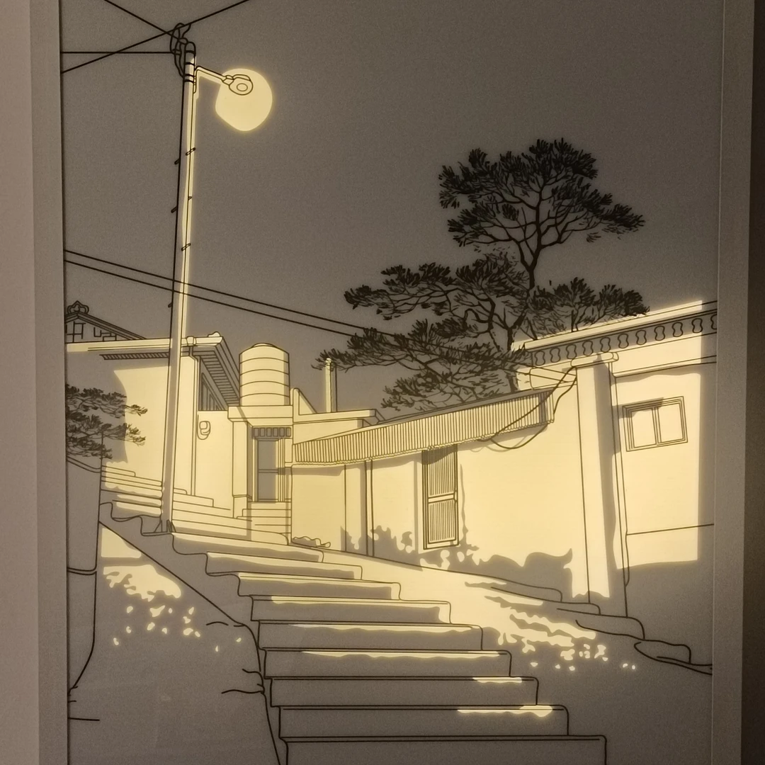 灯光画设计师素描装饰画客厅餐厅卧室三色带遥控器