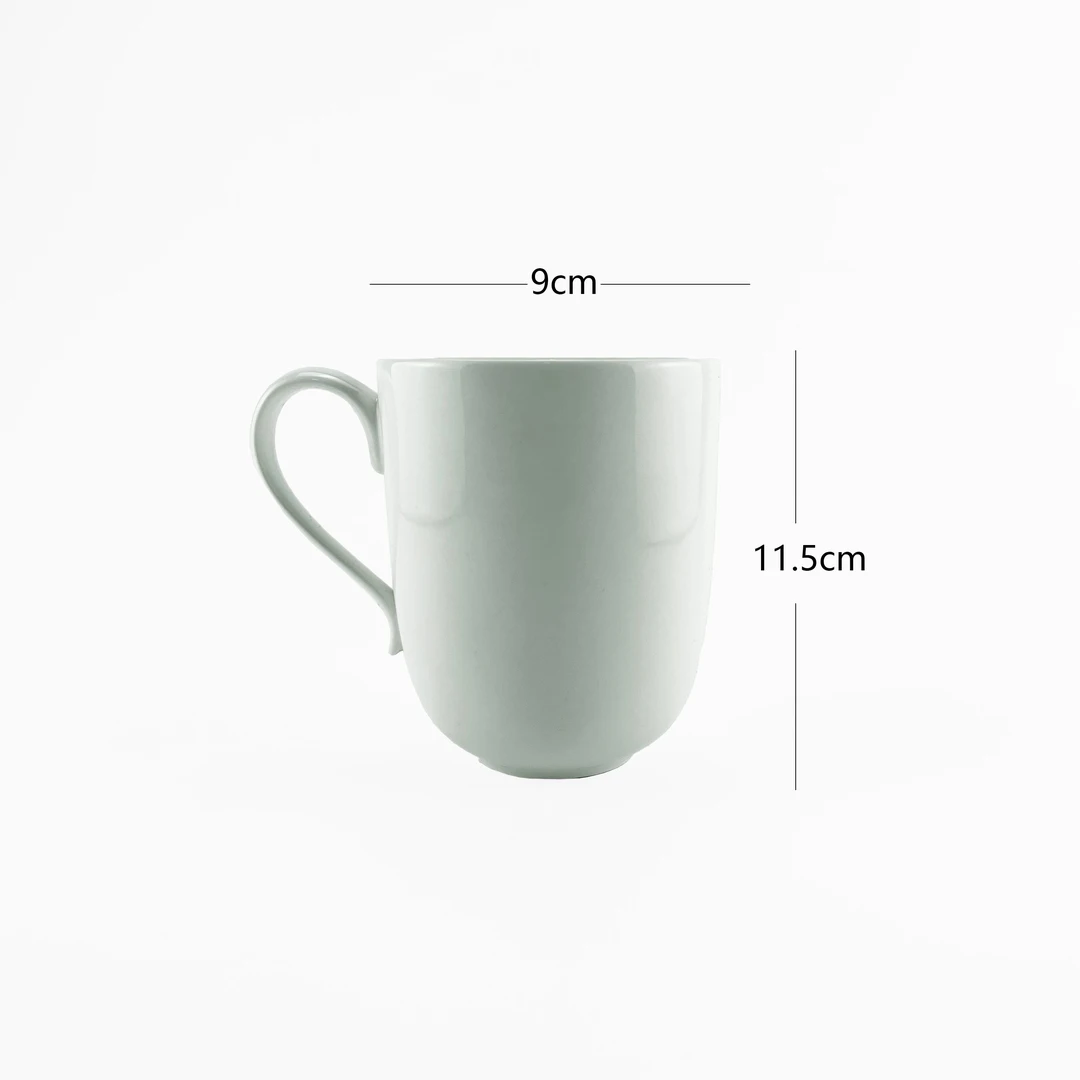 villeroyboch唯宝 简约家用纯白圆舞曲异形扁圆马克杯水杯 随手杯