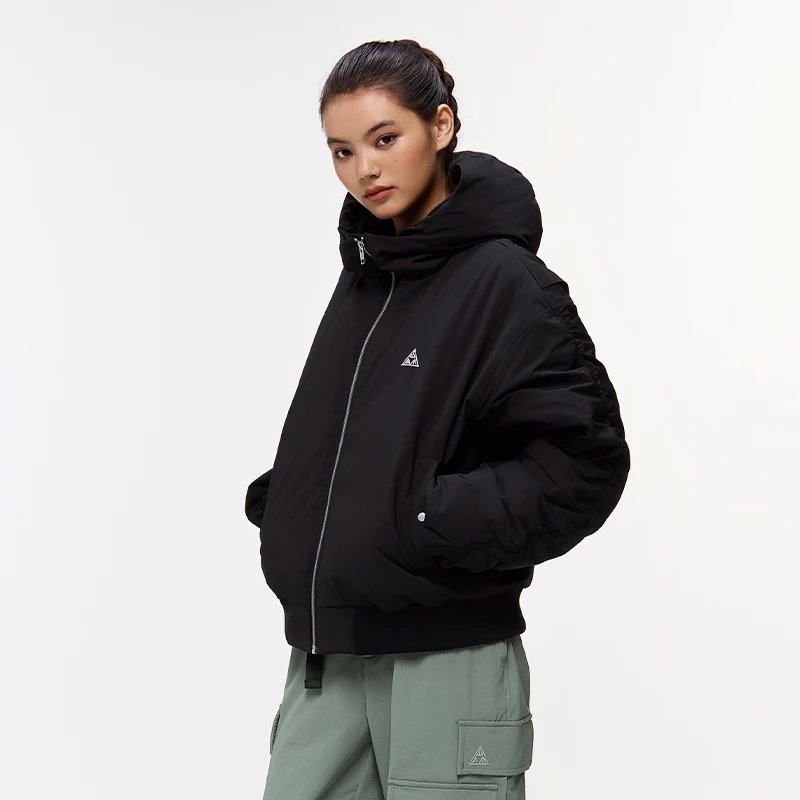 【再见爱人】又见高山90鹅绒防泼水抽皱袖连帽裹感羽绒服24年秋冬