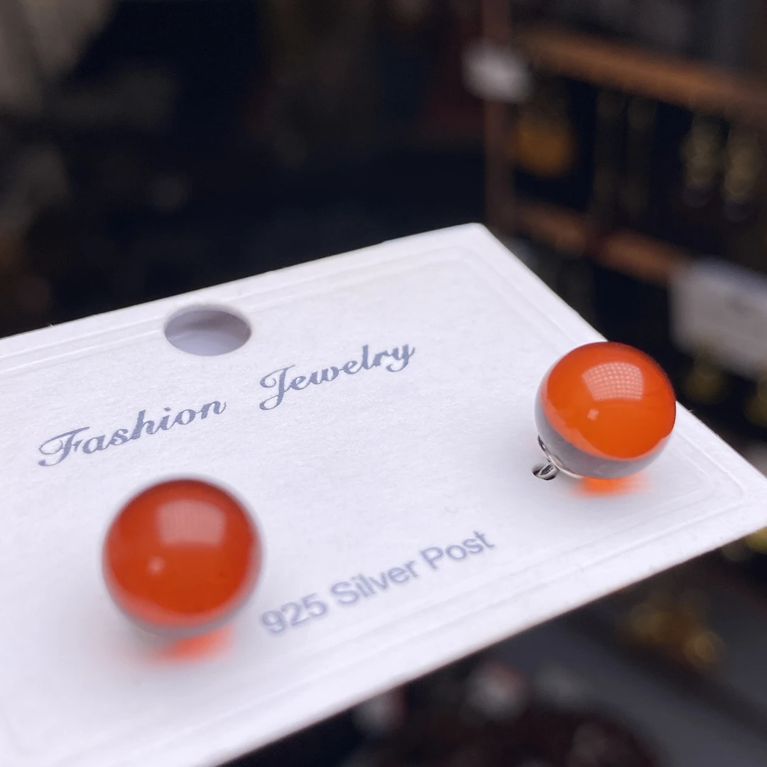 天然缅甸琥珀7mm时尚简约百搭款