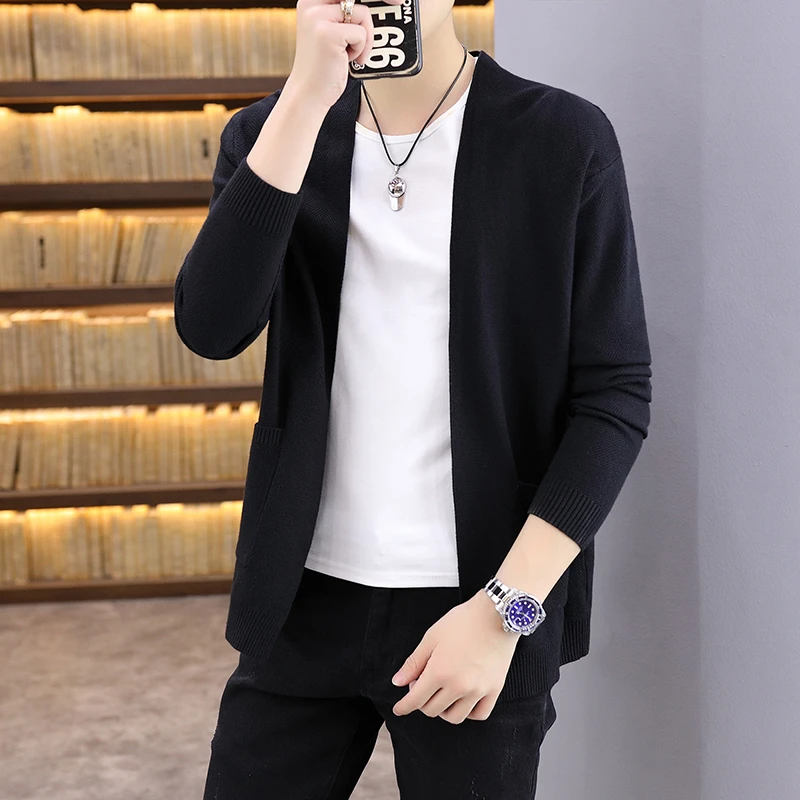 2025春上新男士毛衣针织开衫男装外套韩版修身百搭毛衣春秋男装