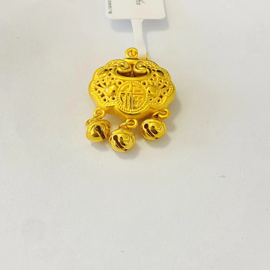 足金999 福字铃铛锁包  2.69