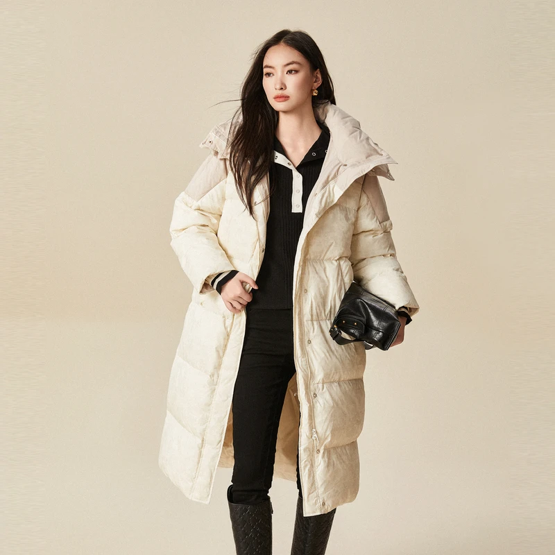 XJ406084B351-XG雪歌23冬季白色羽绒服