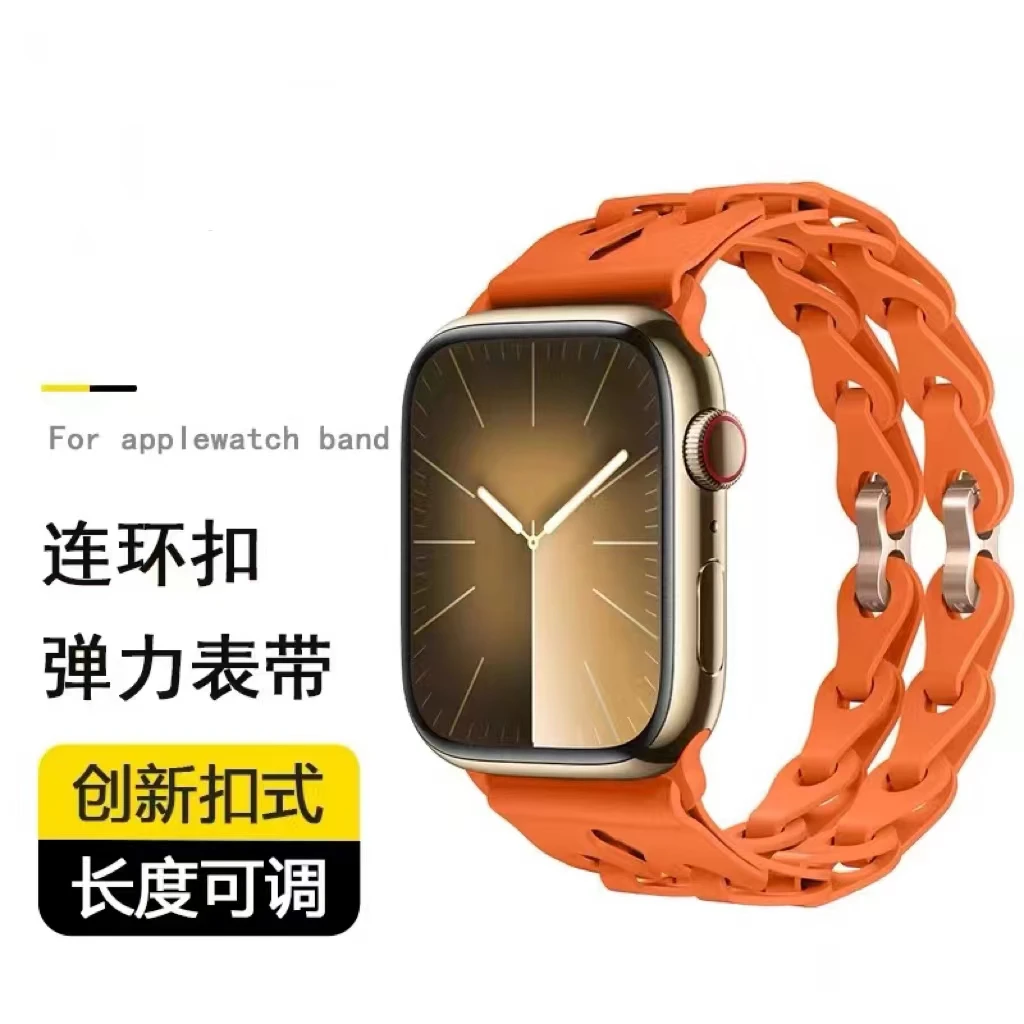 适用于applewatch9苹果手表表带新款iWatch8硅胶个性ultra运动