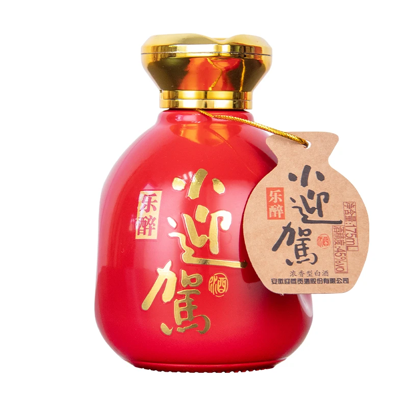 迎驾贡酒乐醉 浓香型纯粮食白酒口粮酒单瓶酒类商品45度175ml*1瓶