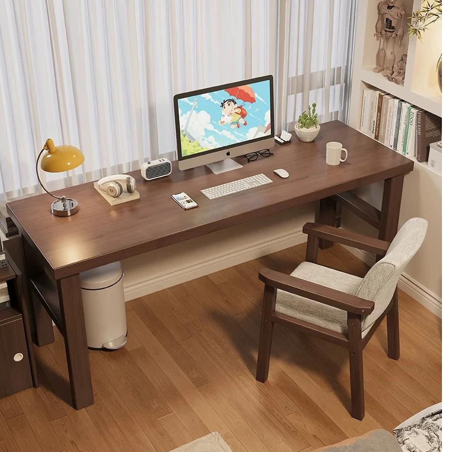 【纯实木宽60】实木书桌学生家用写字桌办公电脑桌大板学习桌工作台