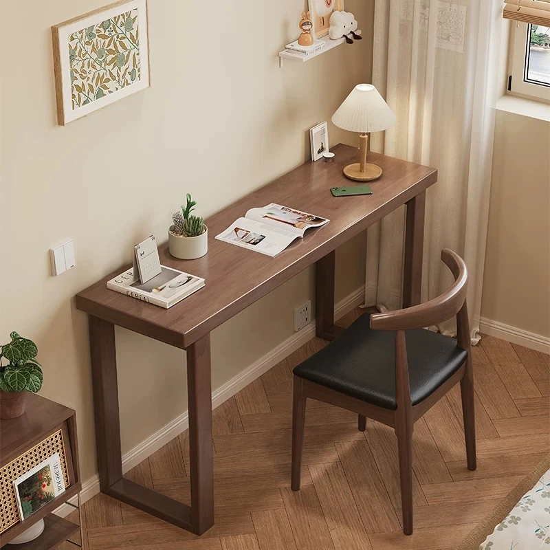 【纯实木宽40】实木电脑桌家用学习桌简易书桌卧室写字小桌子办公桌