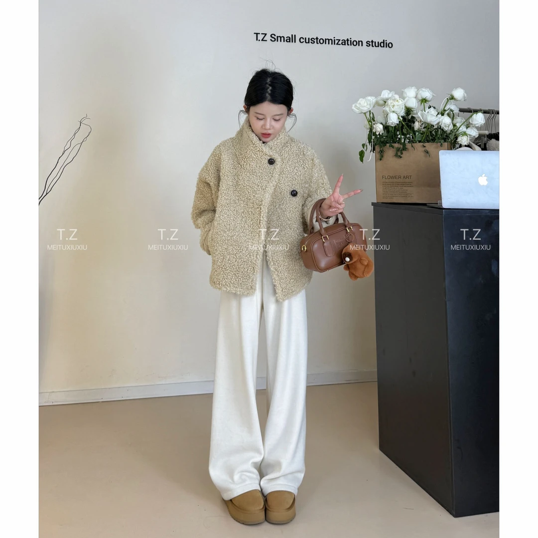 【婷子定制】~150小个子冬款皮毛一体两穿立领外套B982