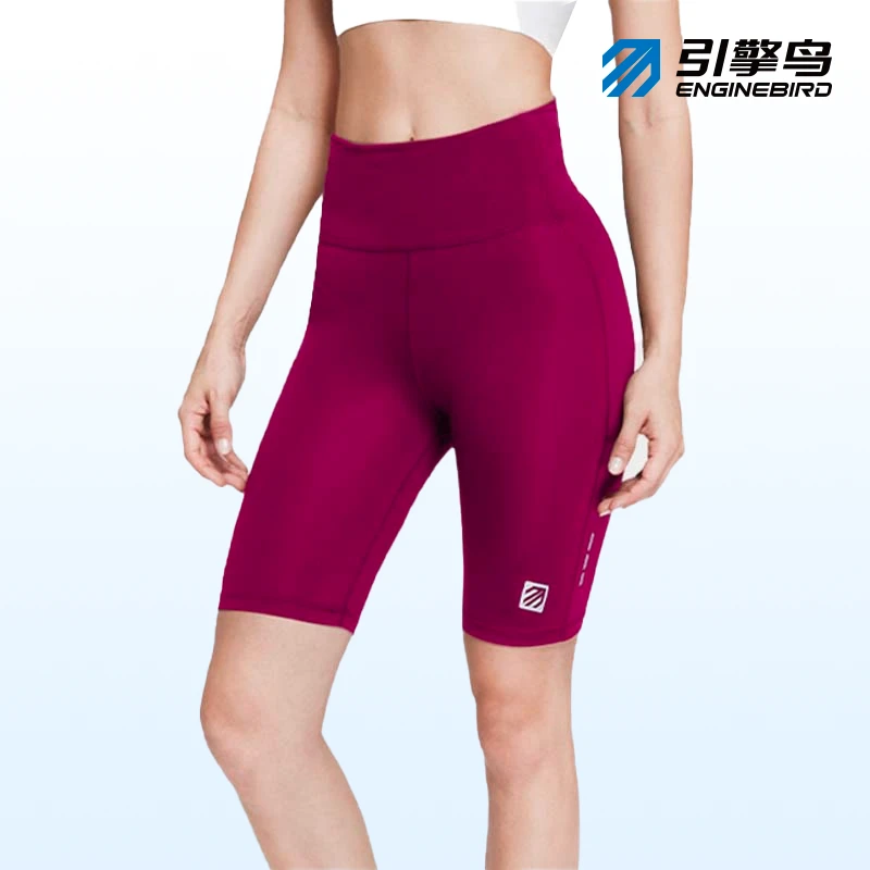女款高腰轻压缩跑步紧身五分裤2.0运动【引擎鸟】