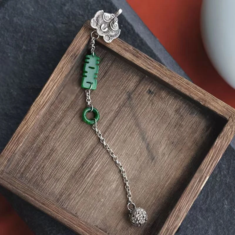 铜合金胸针 爆款轻奢古风喜福国潮中式古银旗袍压襟挂件配饰正品