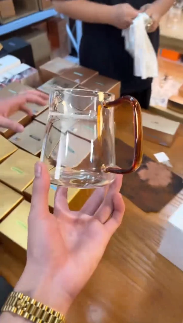 【闪购商品】风谜新月煮茶器琥珀色+禾器清禾杯琥珀色