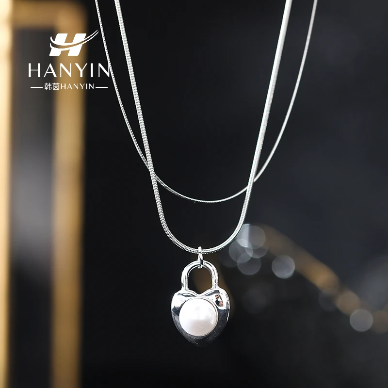 钛钢项链 双层叠戴百搭小众个性ins素款设计感气质轻奢爱心不掉色