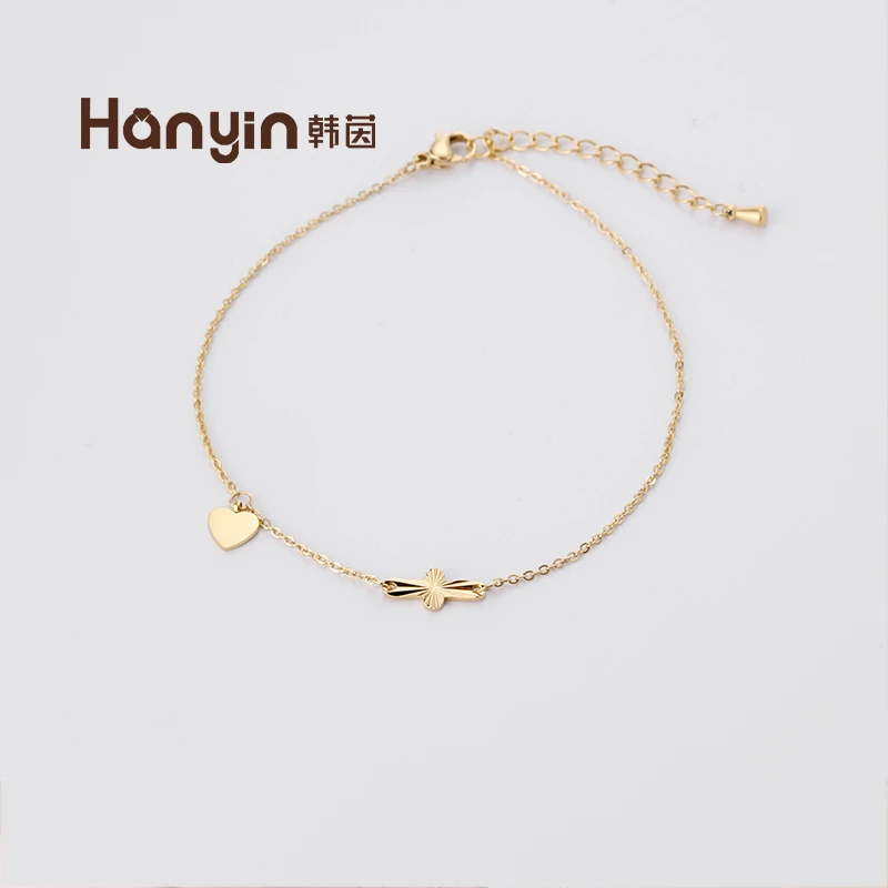 钛钢脚链 批花精致十字架时尚气质百搭轻奢小众简约脚链AAA