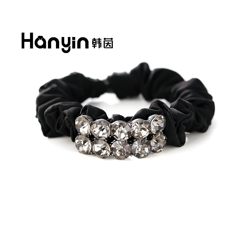 韩货东大门新款气质轻奢百搭黑色简约个性闪亮ins高弹力发圈头绳