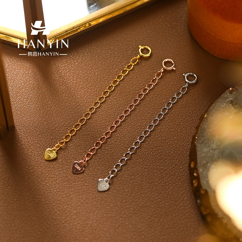 链子925银 手链项链延长链diy尾链调节925银链条简约轻奢时尚小众