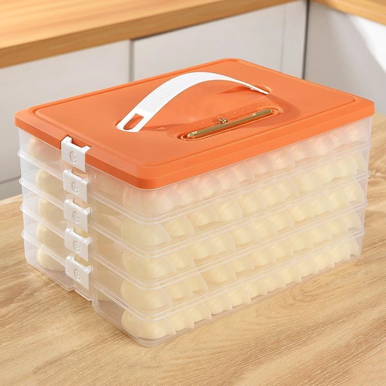 饺子盒专用冰箱收纳盒家用透明水饺托盘速冻混沌保鲜冷冻盒子多层