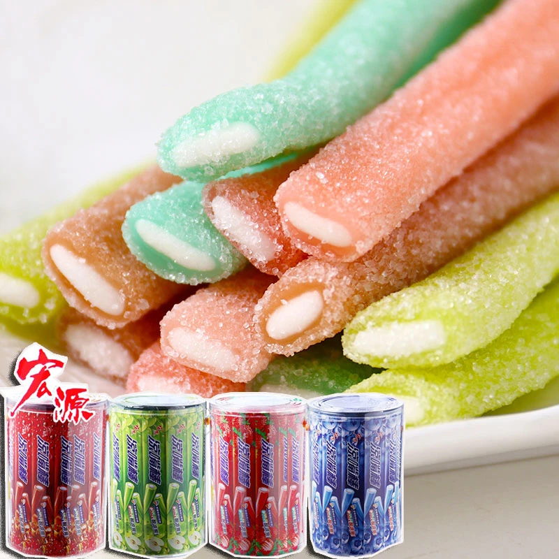 宏源凉嘴棒酸糖产品酸产品夹心qq糖橡皮糖童年酸溜溜零食糖果酸甜