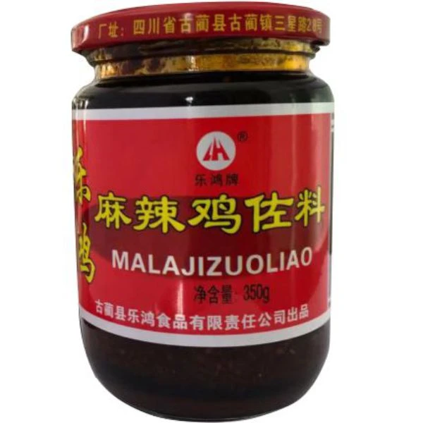 正宗四川乐鸿麻辣鸡佐料/正宗川味350g/瓶油辣椒凉拌、拌面调味料