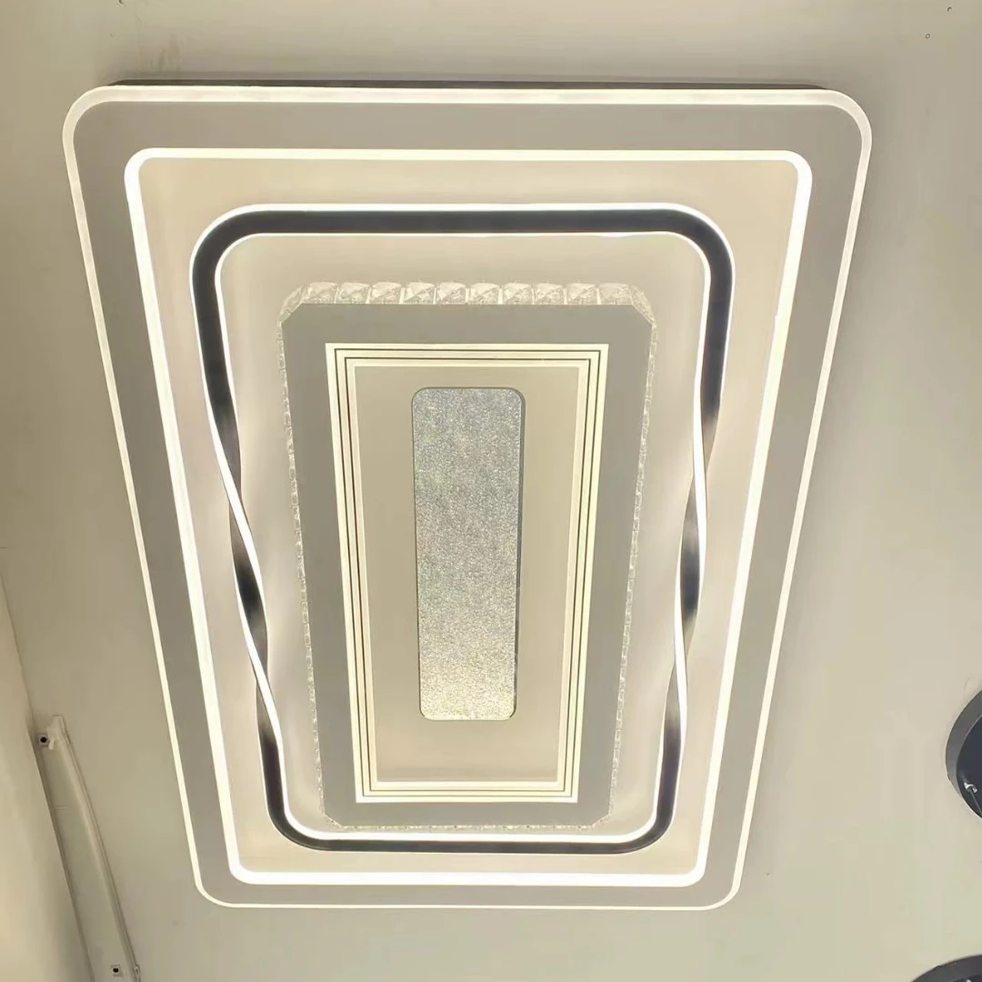 新款麻花客厅吸顶灯，简约大气智能离线语音轻奢家用超亮长方形