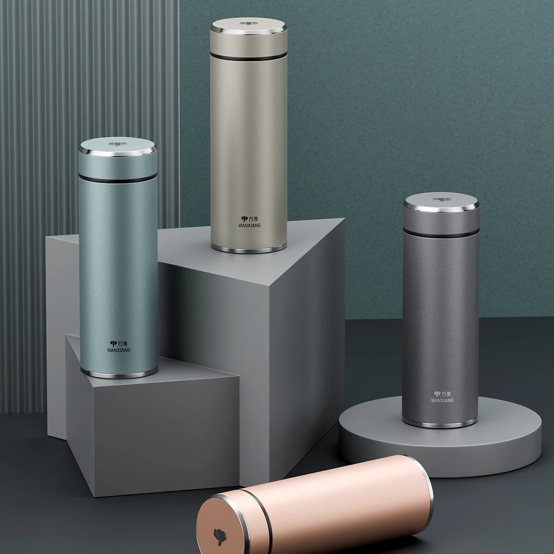 万象高档商务保温杯户外简约真空便携高颜值车载时尚男女士水杯