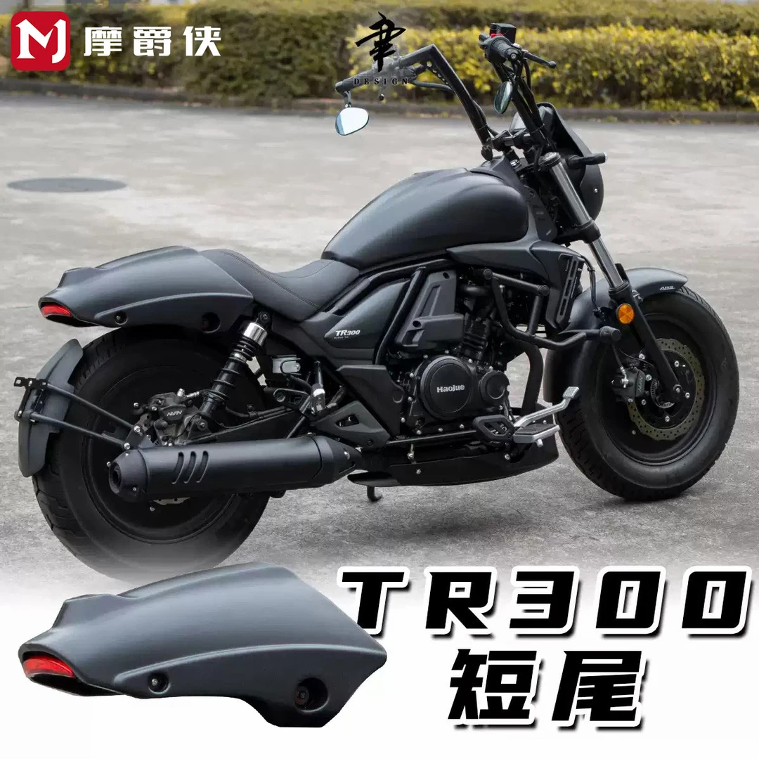 适用豪爵TR300改装短尾后尾罩单人驼峰盖后盾挡泥板无损直上