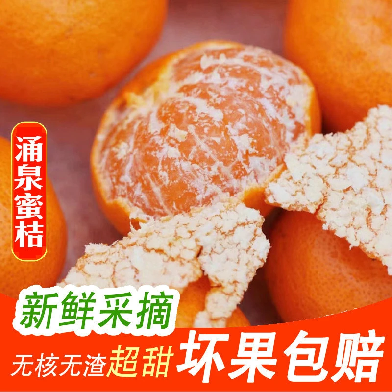 正宗临海涌泉蜜桔现摘新鲜水果橘子台州黄岩柑橘无核蜜橘孕妇水果