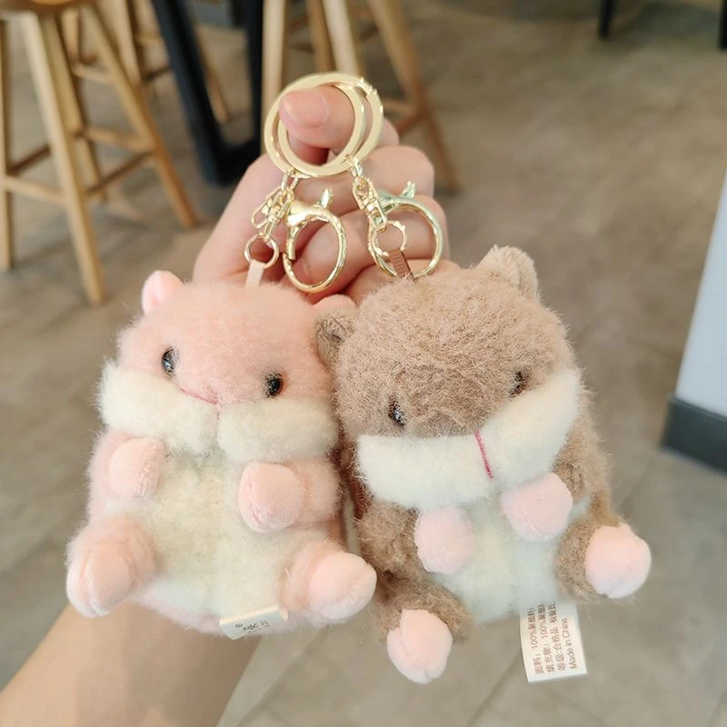 毛绒小仓鼠公仔书包挂件可爱卡通小老鼠钥匙扣男女生创意生日礼物