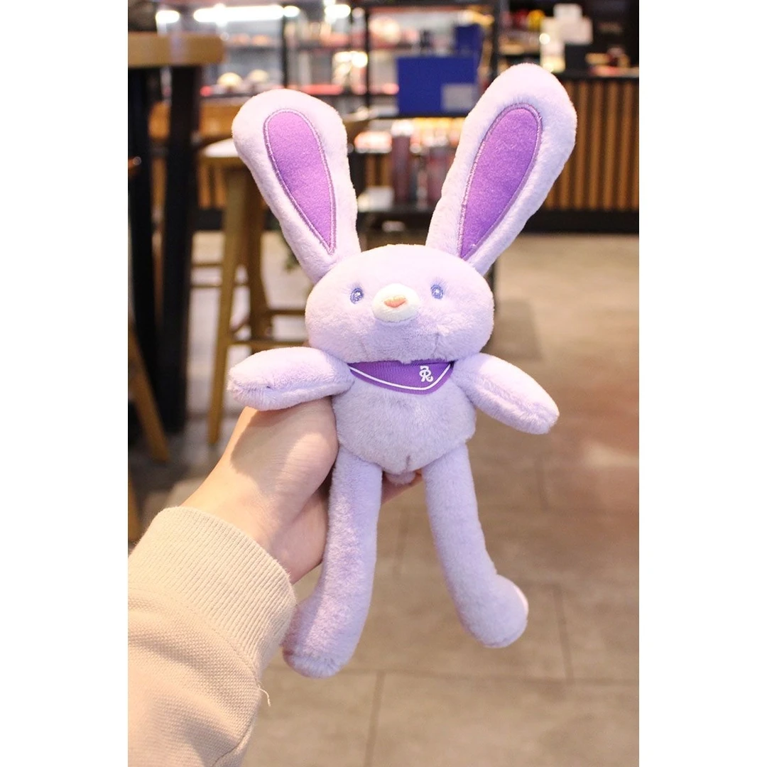 趣味拉耳朵兔毛绒玩具抽拉兔子兔兔挂件小玩偶公仔生日礼物送女生