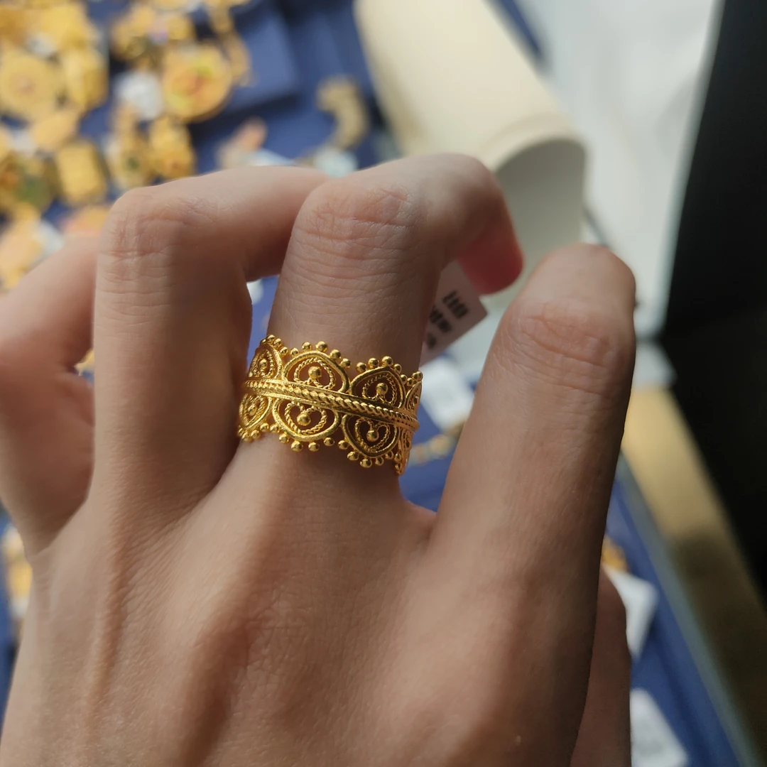 足金999花丝戒指