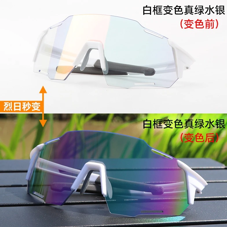 骑行眼镜感光变色男女同款公路车护目镜自行车防风日夜两用太阳镜