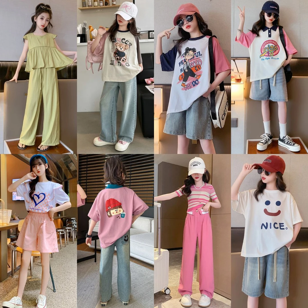 碎花女童2024儿童夏季新款套装洋气百搭中大童