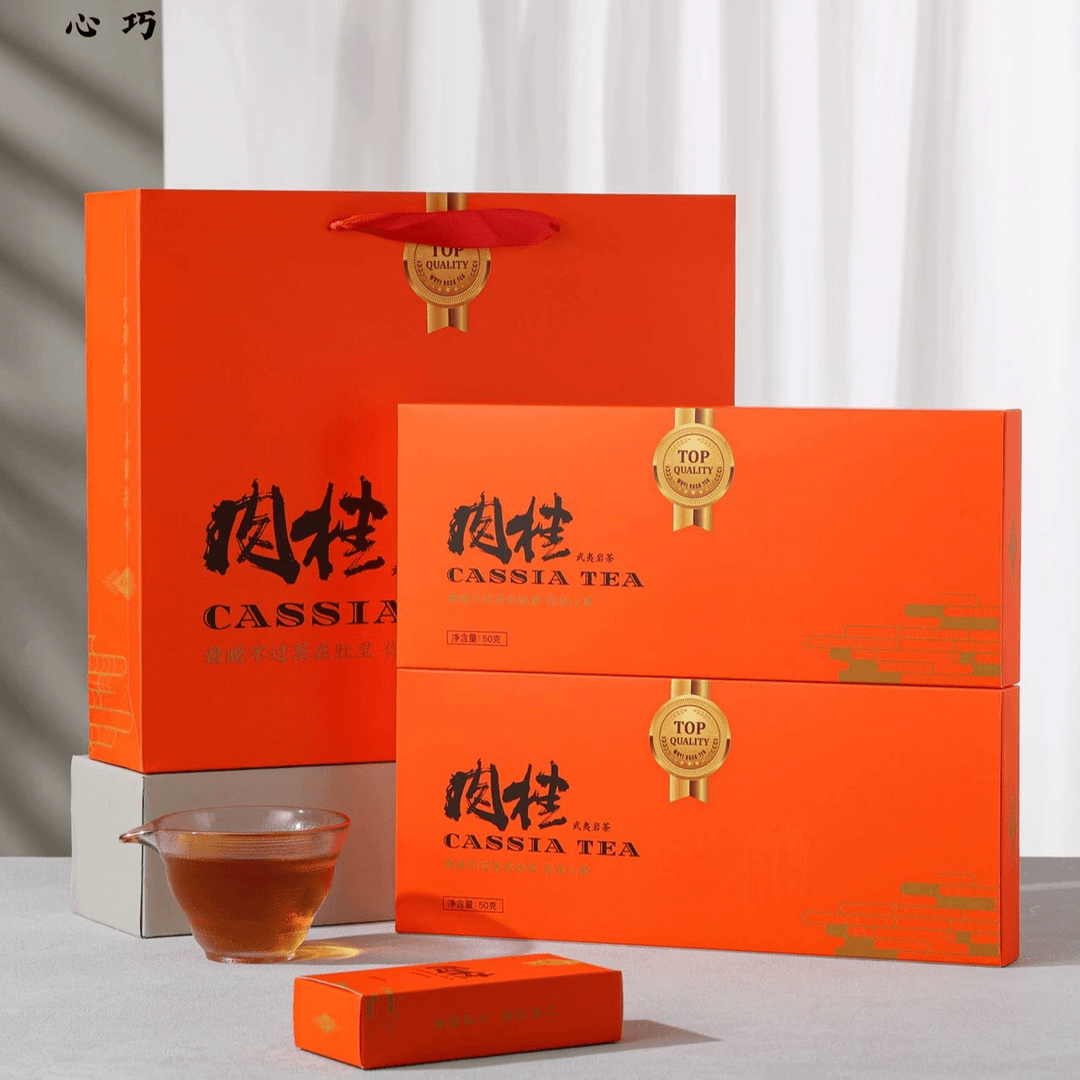 武夷山肉桂茶叶浓香型武夷岩茶乌龙茶便携式烟条礼盒装100g