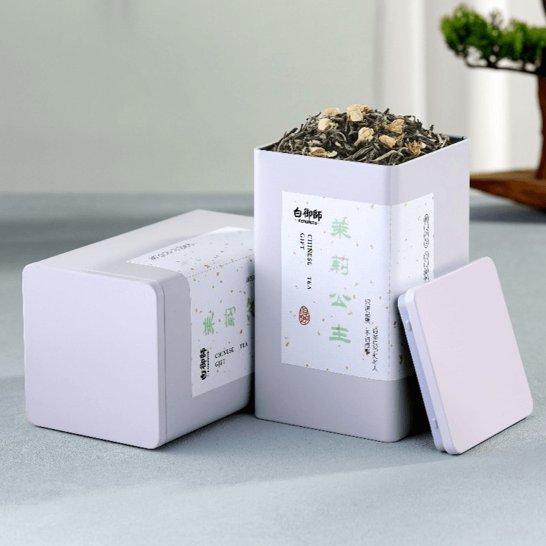 白御师茉莉公主茉莉花茶铁罐装100克