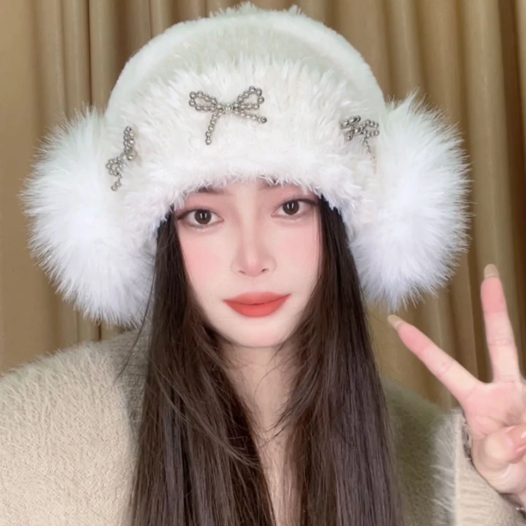 耳套韩版白色软萌可爱大号耳套保暖防冻护耳冬季耳套毛绒百搭冬天