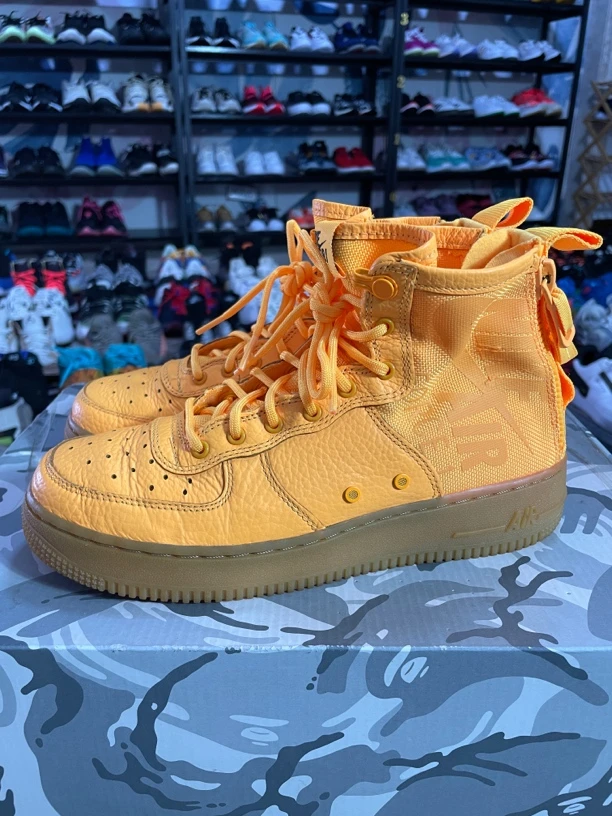 38.5码240/Nike SF-Air Force 1 防滑休闲鞋 桔色Mid/公价1099