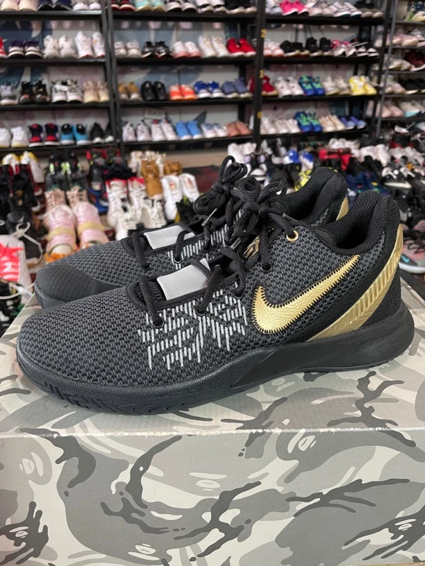 试穿 43码275/Nike Kyrie FlyTrap 2 欧文 篮球鞋 黑金/公价1029