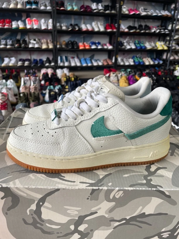 38.5码245/Nike Air Force 1 空军一号板鞋断钩蓝绿鸳鸯/公价655