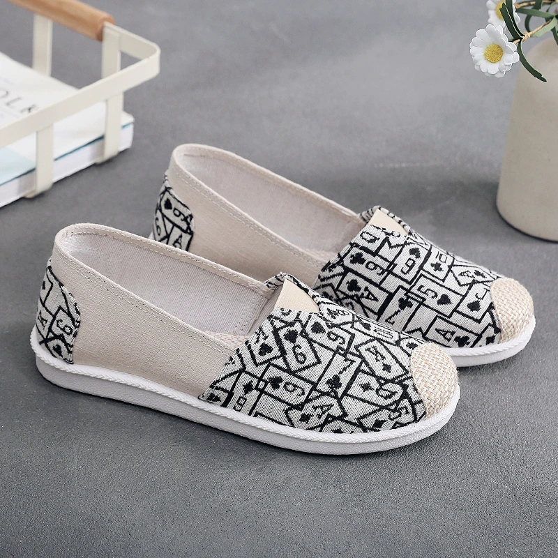 春夏新款老北京布鞋女软底防滑透气轻便单鞋渔夫鞋休闲帆布鞋低帮