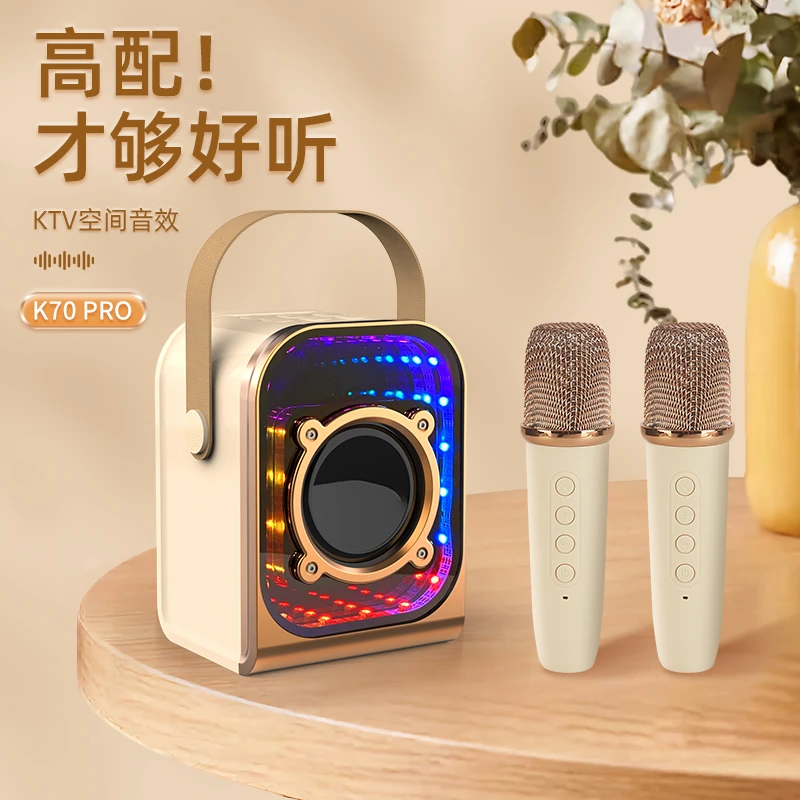 火蜻蜓2024最新款蓝牙高质量小音箱带话筒户外k歌专用超重低音炮