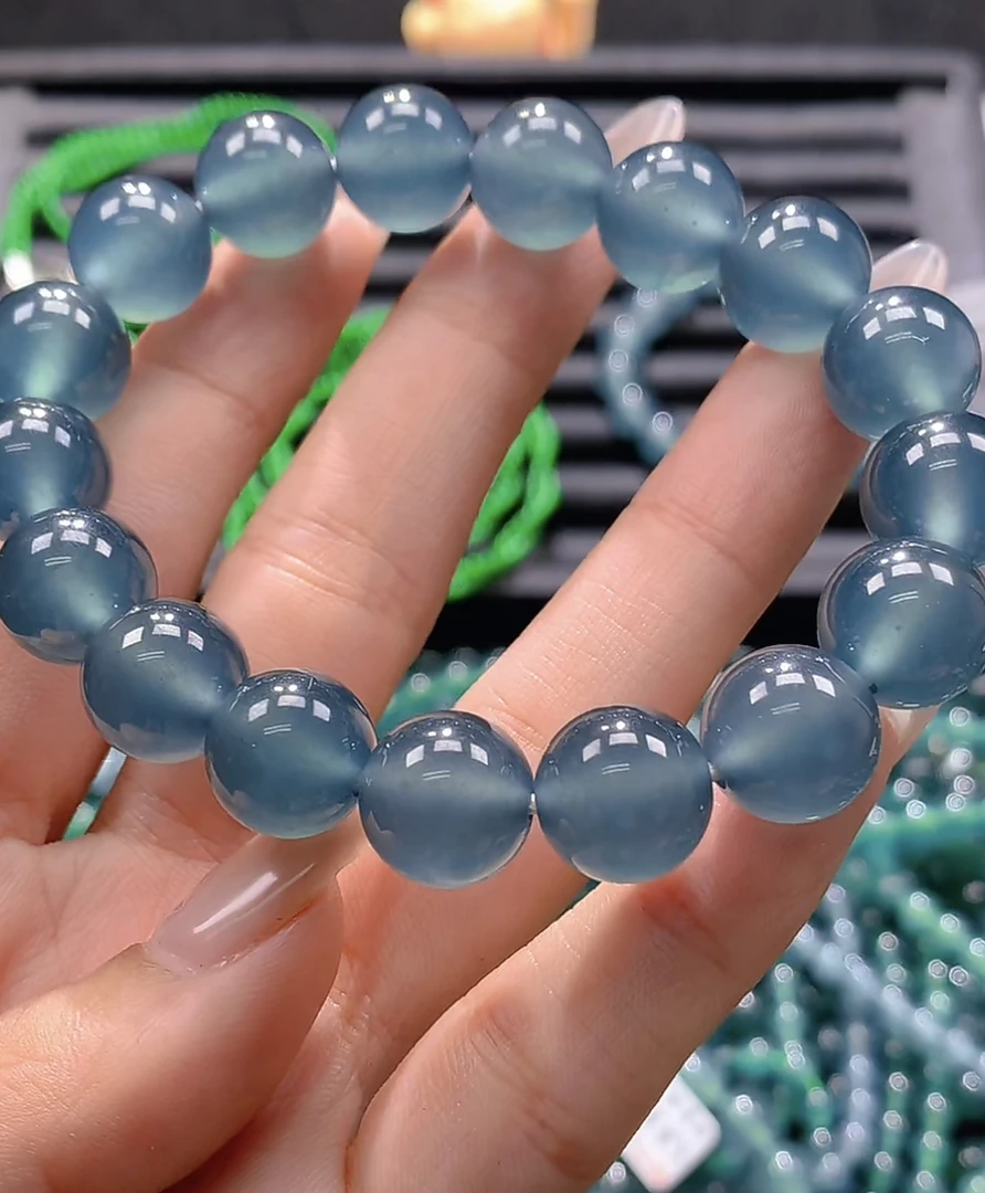 天然翡翠A货珠链