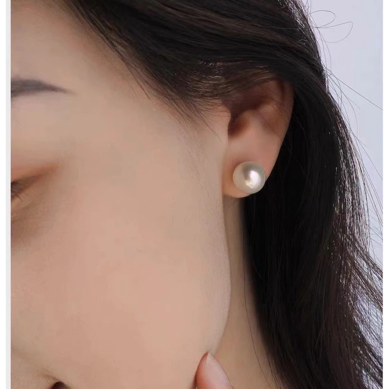 铜合金仿珍珠耳饰 施华系列同款珠珠耳钉（单个12mm珠珠耳钉）0856